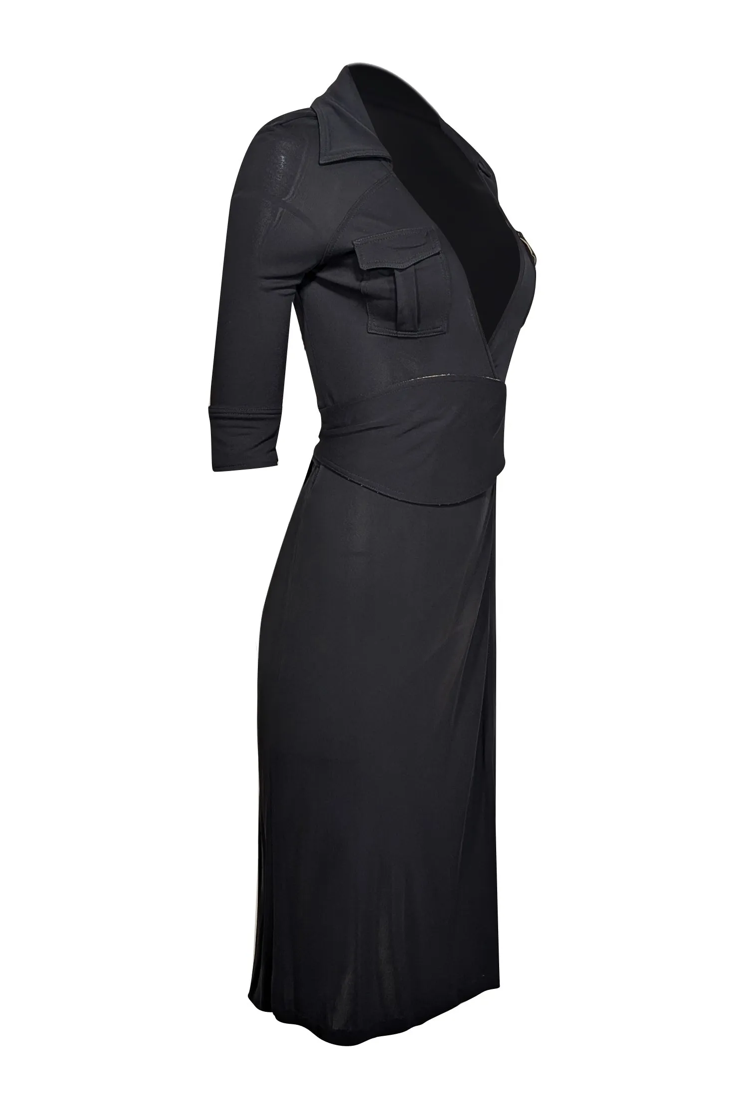 Diane von Furstenberg - Black Wrap Maxi Dress Sz 2