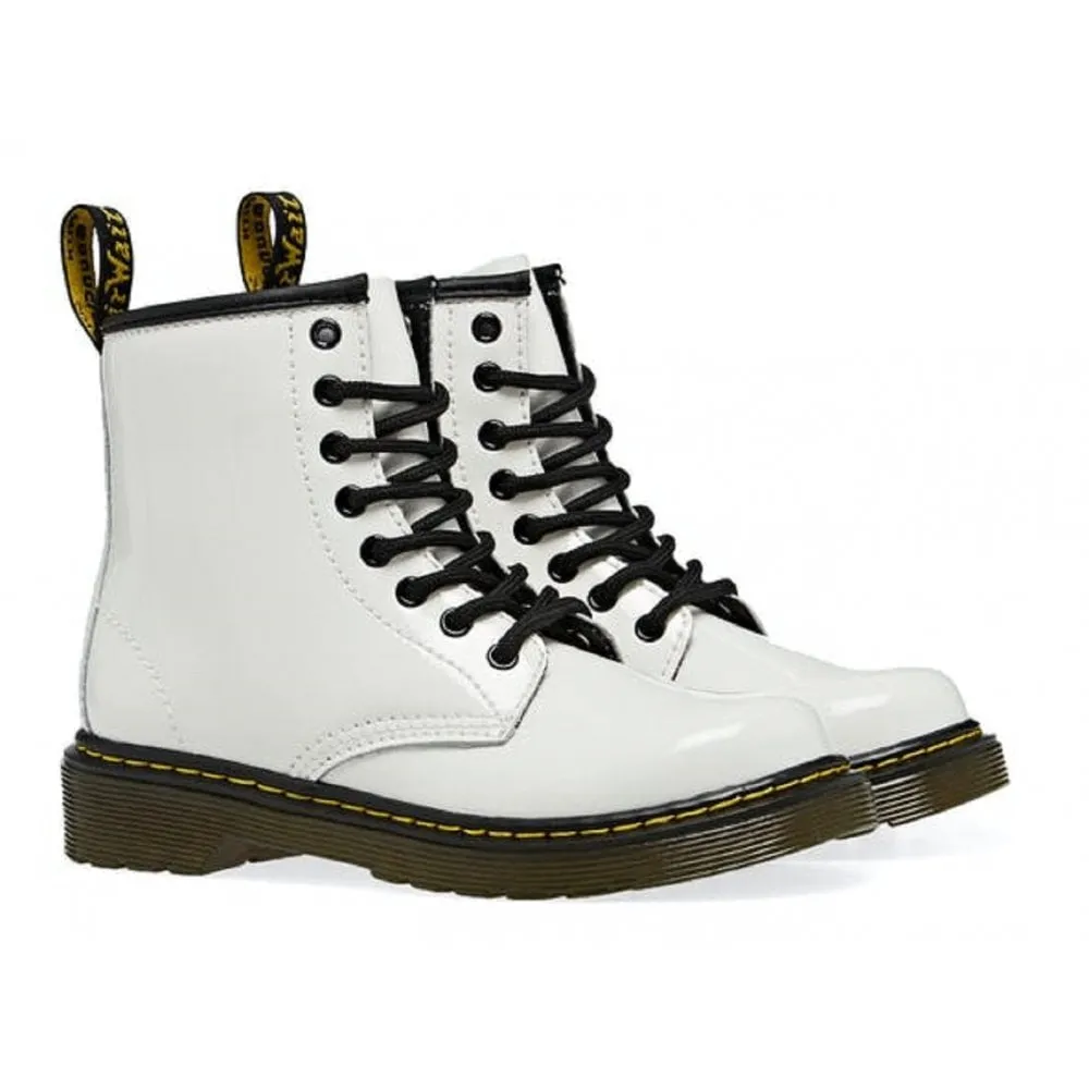 Dr Martens Junior 1460 White Patent Lamper Ankle Boot