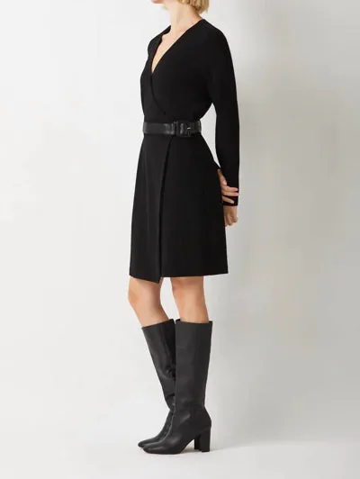 Ecru Belted Wrap Dress