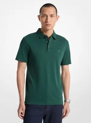 Embroidered Logo Cotton Polo Shirt