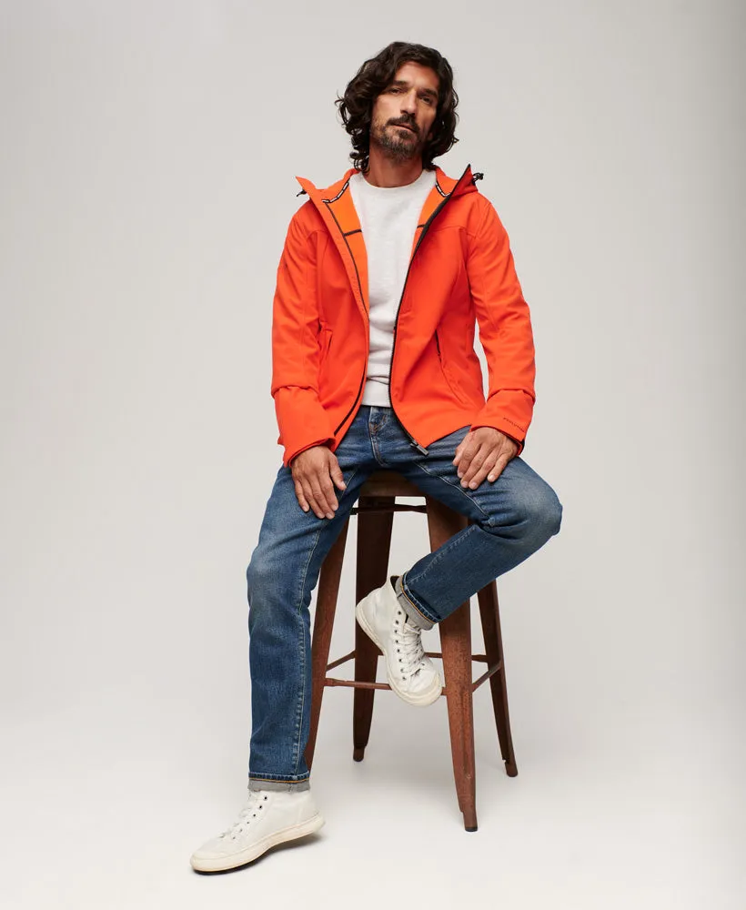 Fleece Lined Softshell Hooded Jacket | Bold Orange