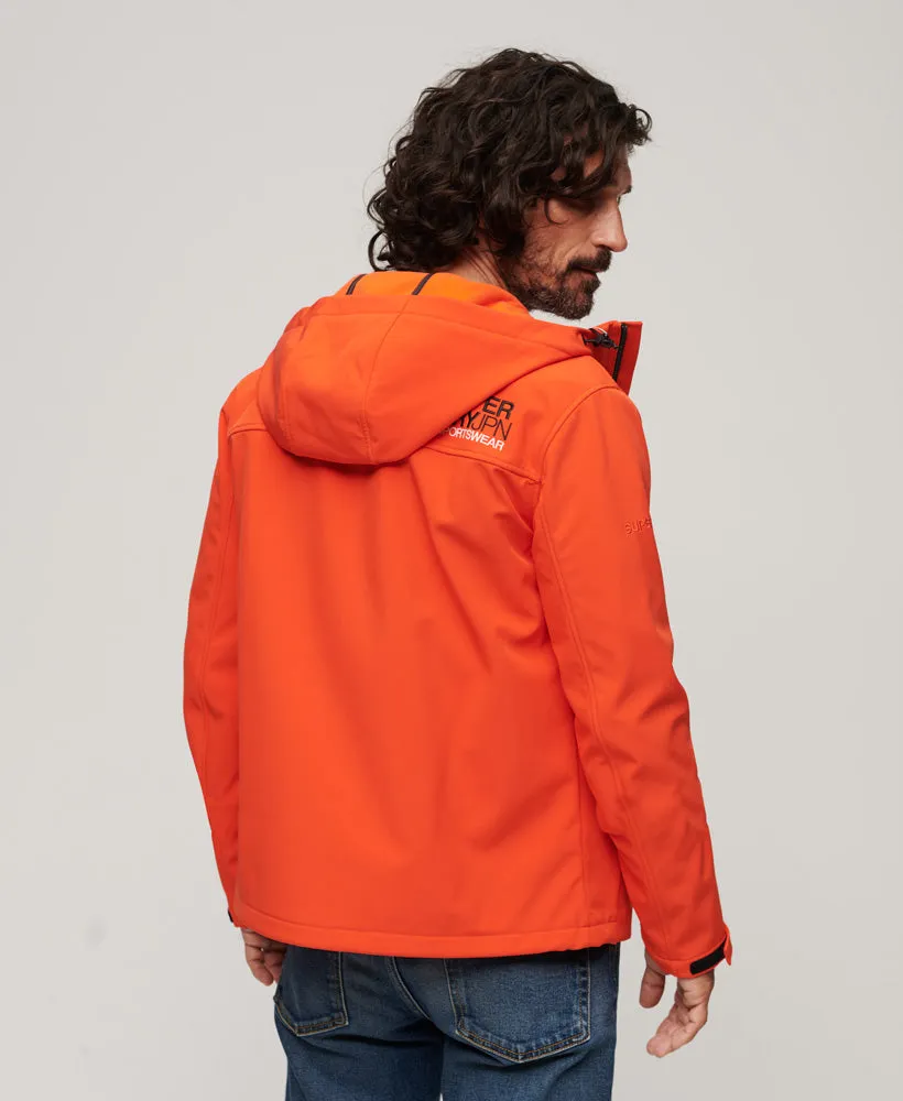 Fleece Lined Softshell Hooded Jacket | Bold Orange