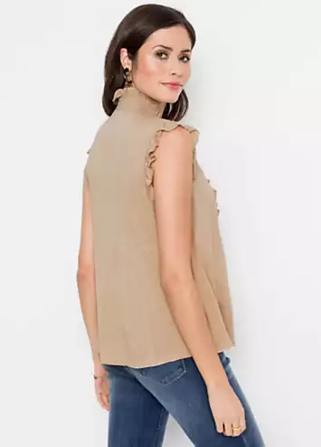 Flounced Sleeveless Top by bonprix | Look Again