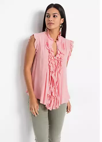 Flounced Sleeveless Top by bonprix | Look Again