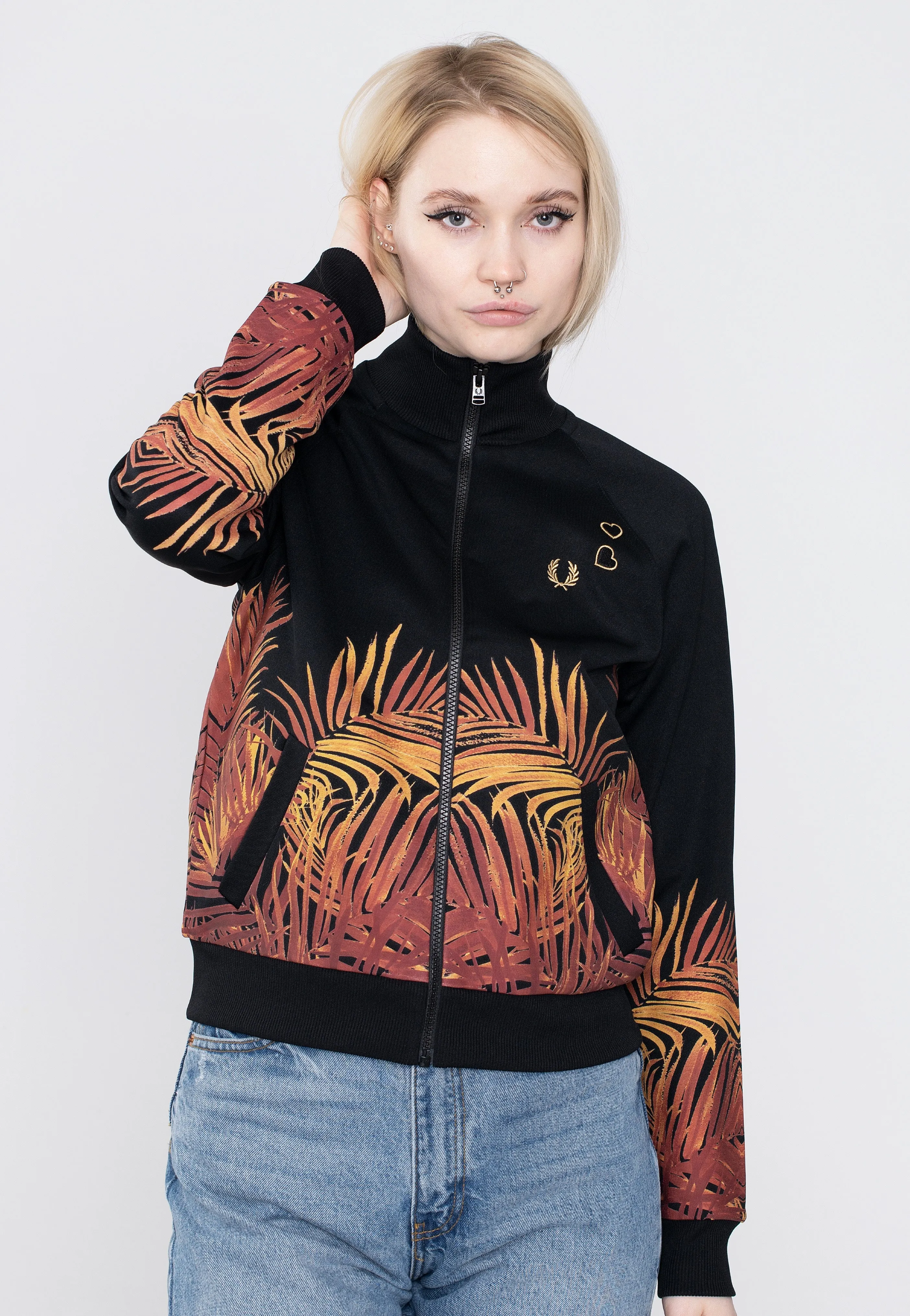 Fred Perry x Amy Winehouse - Palm Print Track Black - Track Jacket