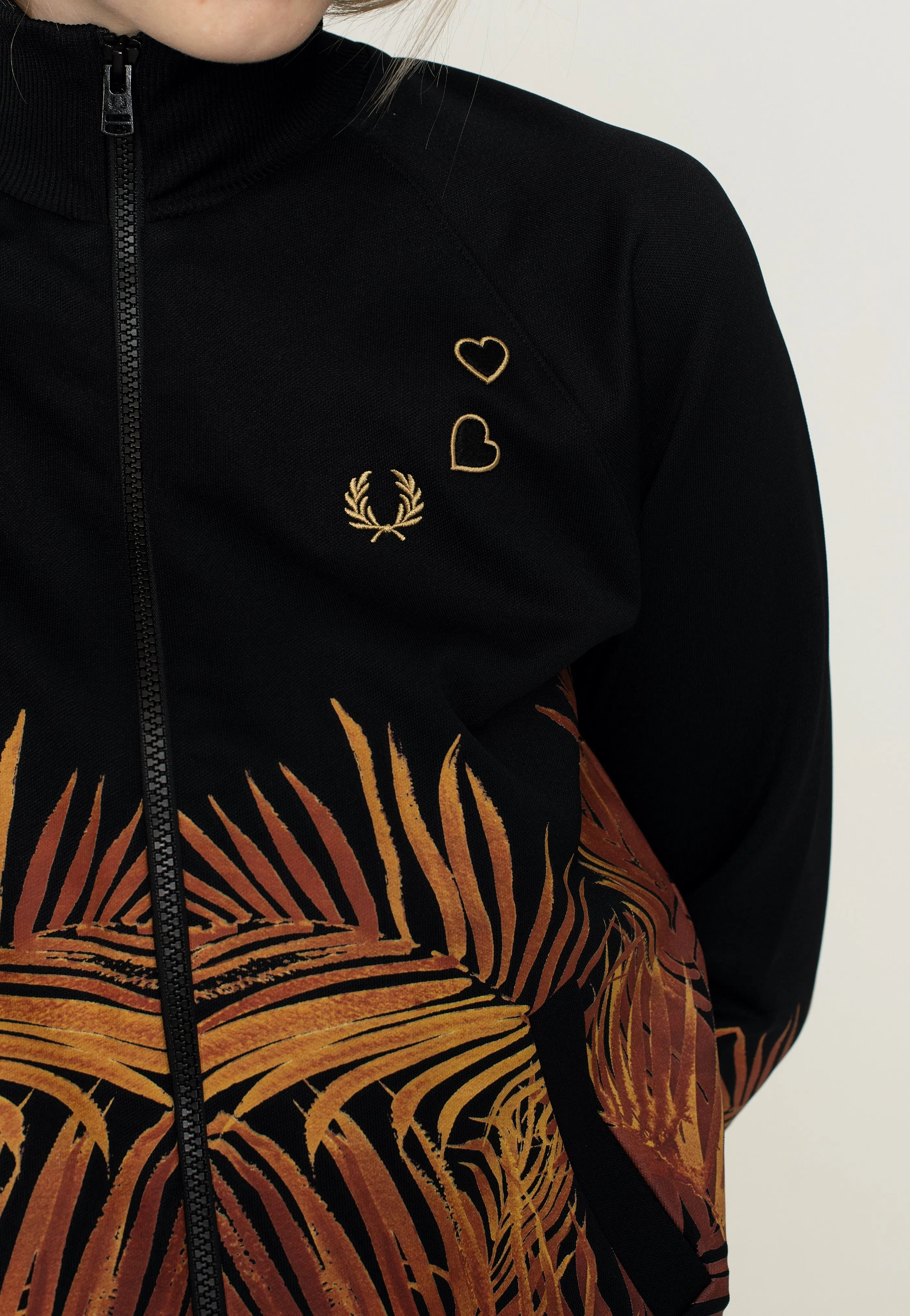 Fred Perry x Amy Winehouse - Palm Print Track Black - Track Jacket