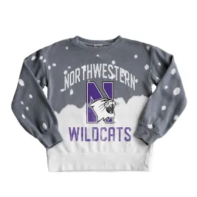 Gameday Couture Northwestern Wildcats Girls Youth Gray Faded Pullover Sweatshirt