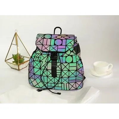 GEOMETRIC LUMINOUS LIGHT REACTIVE BACKPACK