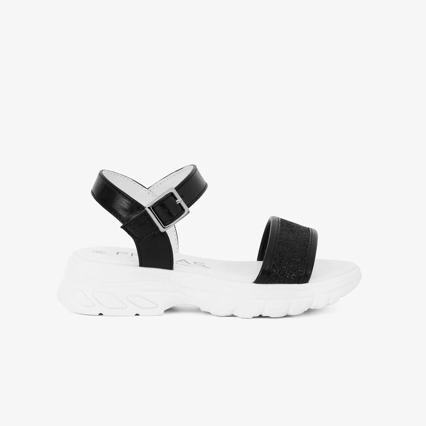 Girl's Black Sports Sandals