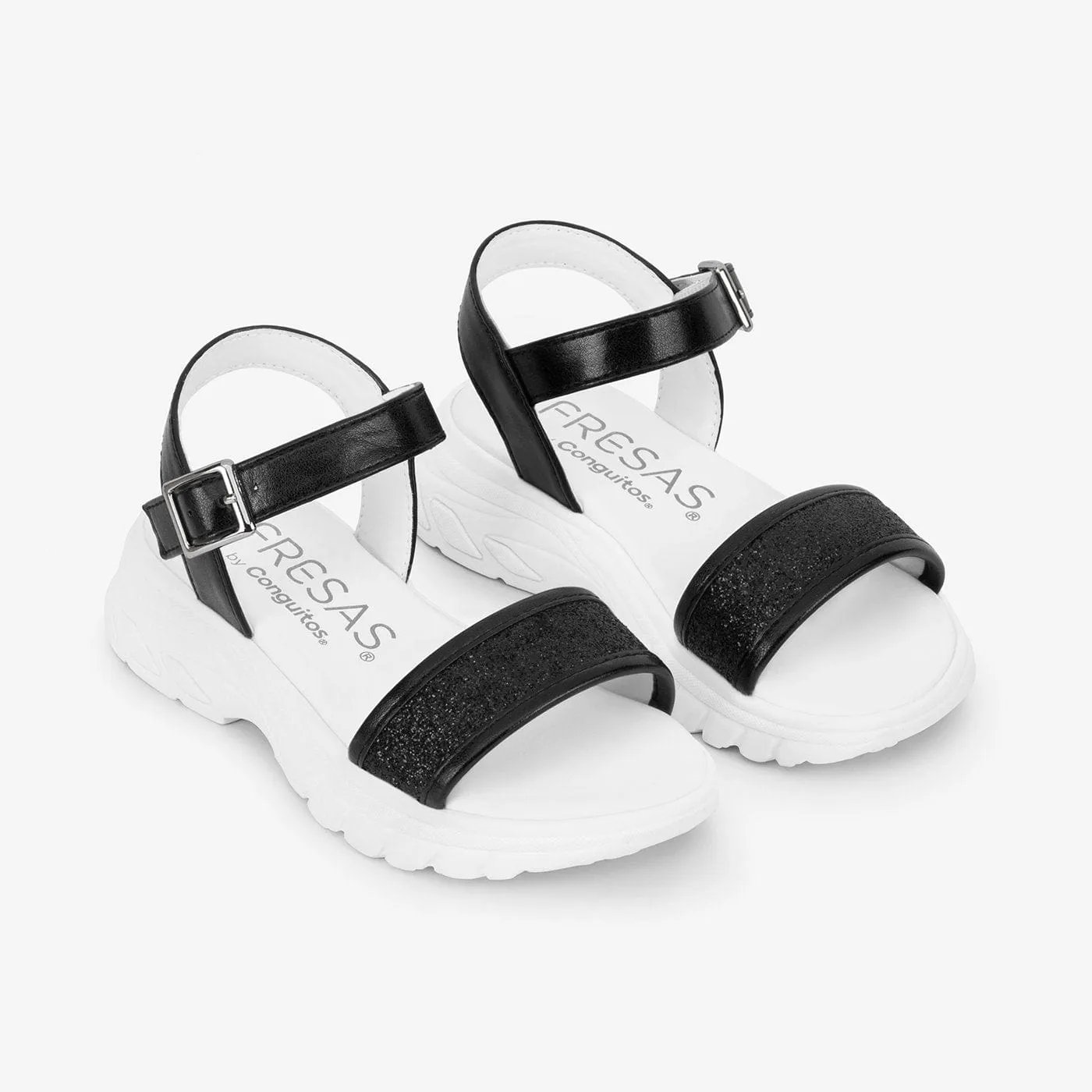 Girl's Black Sports Sandals