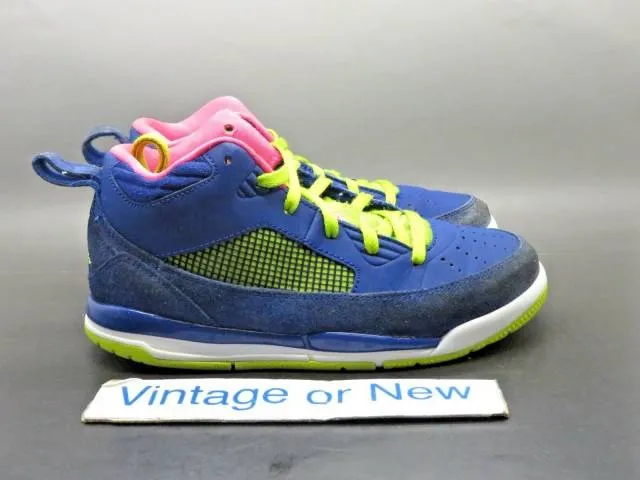 Girls nike air jordan flight 9.5 deep royal hyper pink gp 2014 sz 1.5y