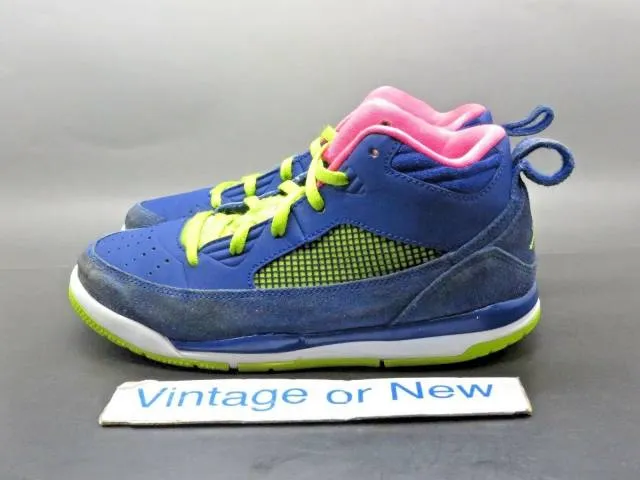 Girls nike air jordan flight 9.5 deep royal hyper pink gp 2014 sz 1.5y