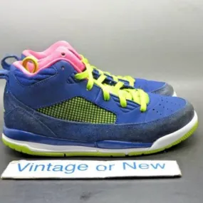 Girls nike air jordan flight 9.5 deep royal hyper pink gp 2014 sz 1.5y