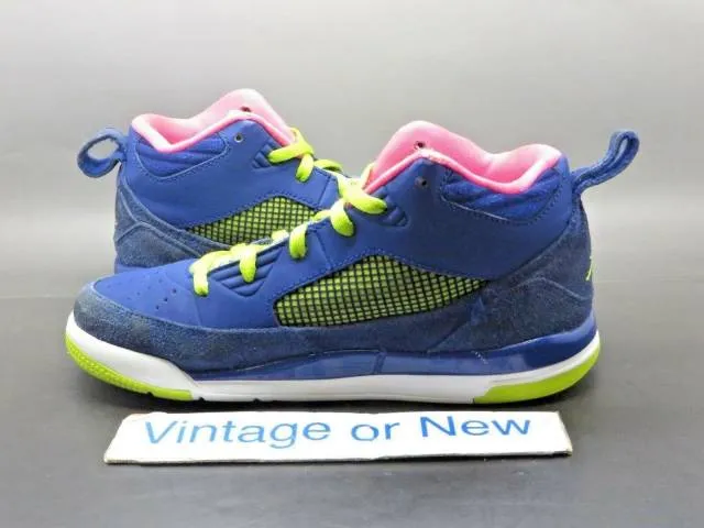 Girls nike air jordan flight 9.5 deep royal hyper pink gp 2014 sz 1.5y