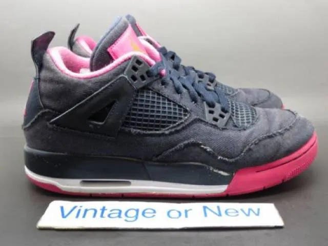 Girls nike air jordan iv 4 denim retro gg 2015 sz 5.5y