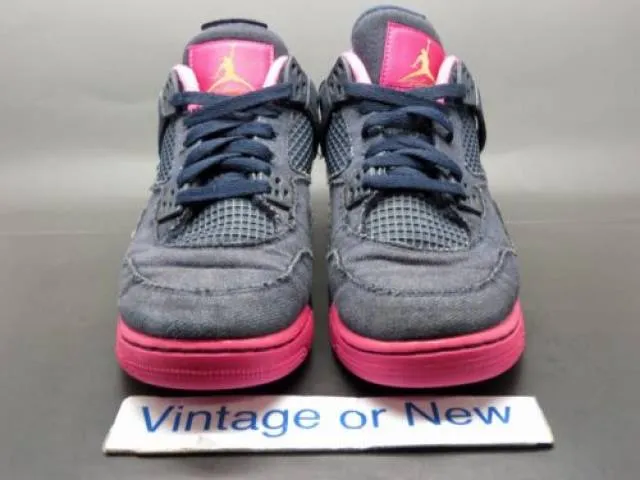 Girls nike air jordan iv 4 denim retro gg 2015 sz 5.5y