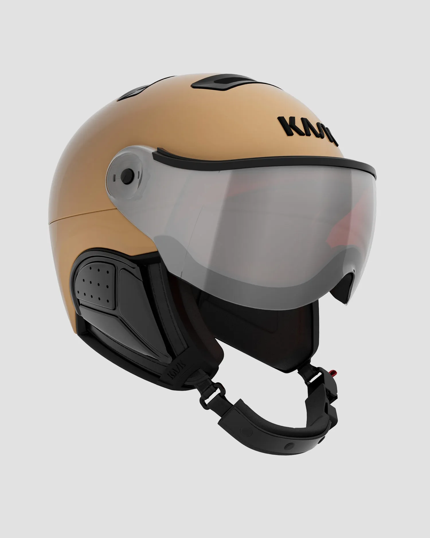 Gold ski helmet with visor KASK Treasure she00073visor-244