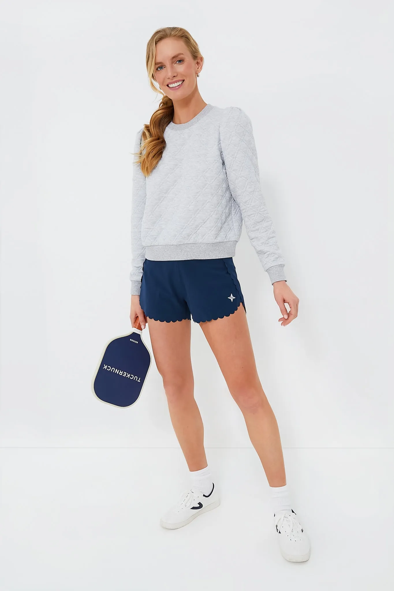 Gray Puff Sleeve Campbell Pullover