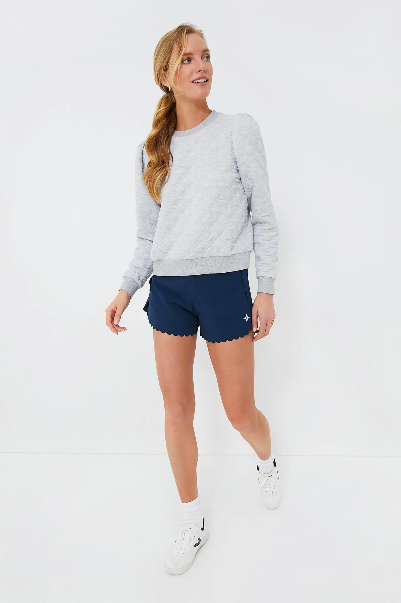 Gray Puff Sleeve Campbell Pullover