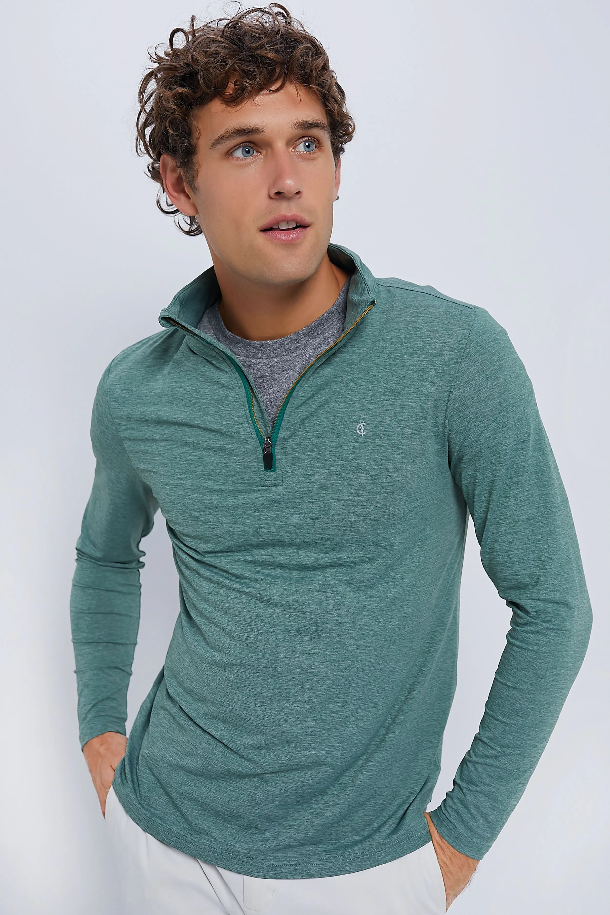 Heathered Forest Featherweight Performance Pullover