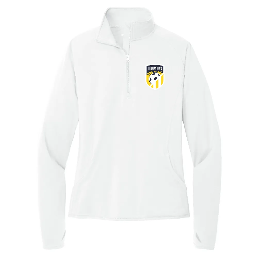 Hermantown Soccer Ladies Sport-Wick Stretch 1/4-Zip Pullover