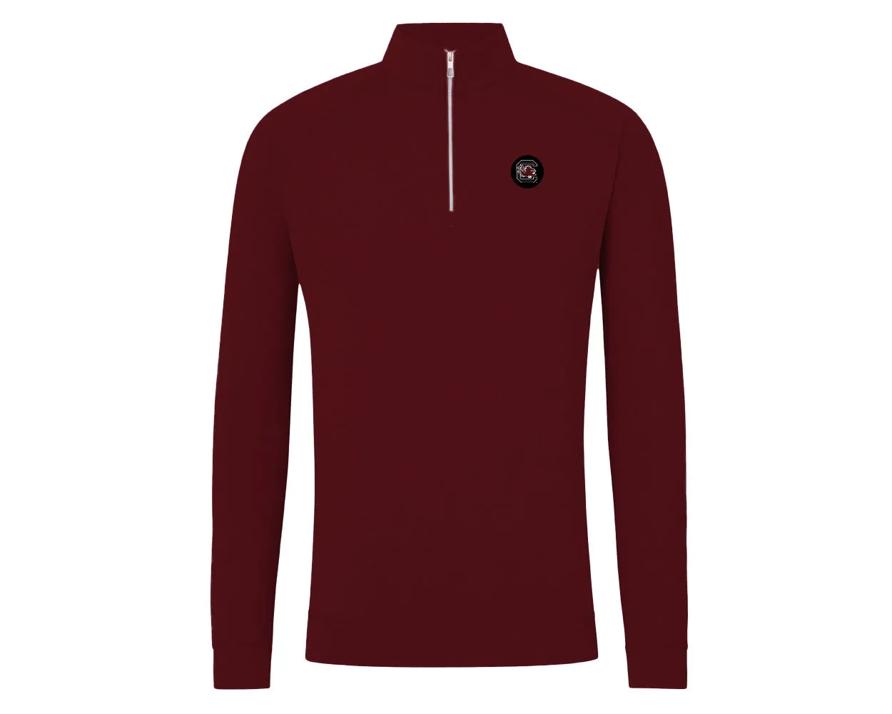 Holderness and Bourne Gamecock 1/4 Zip Pullover: Garnet with Black Circle