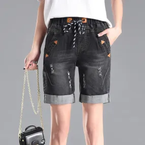 hole casual shorts