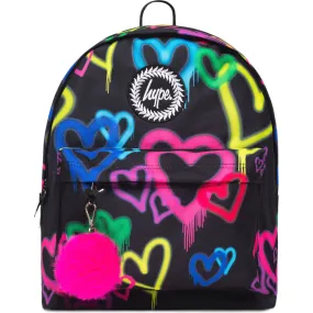 Hype Graffiti Heart Backpack - Black