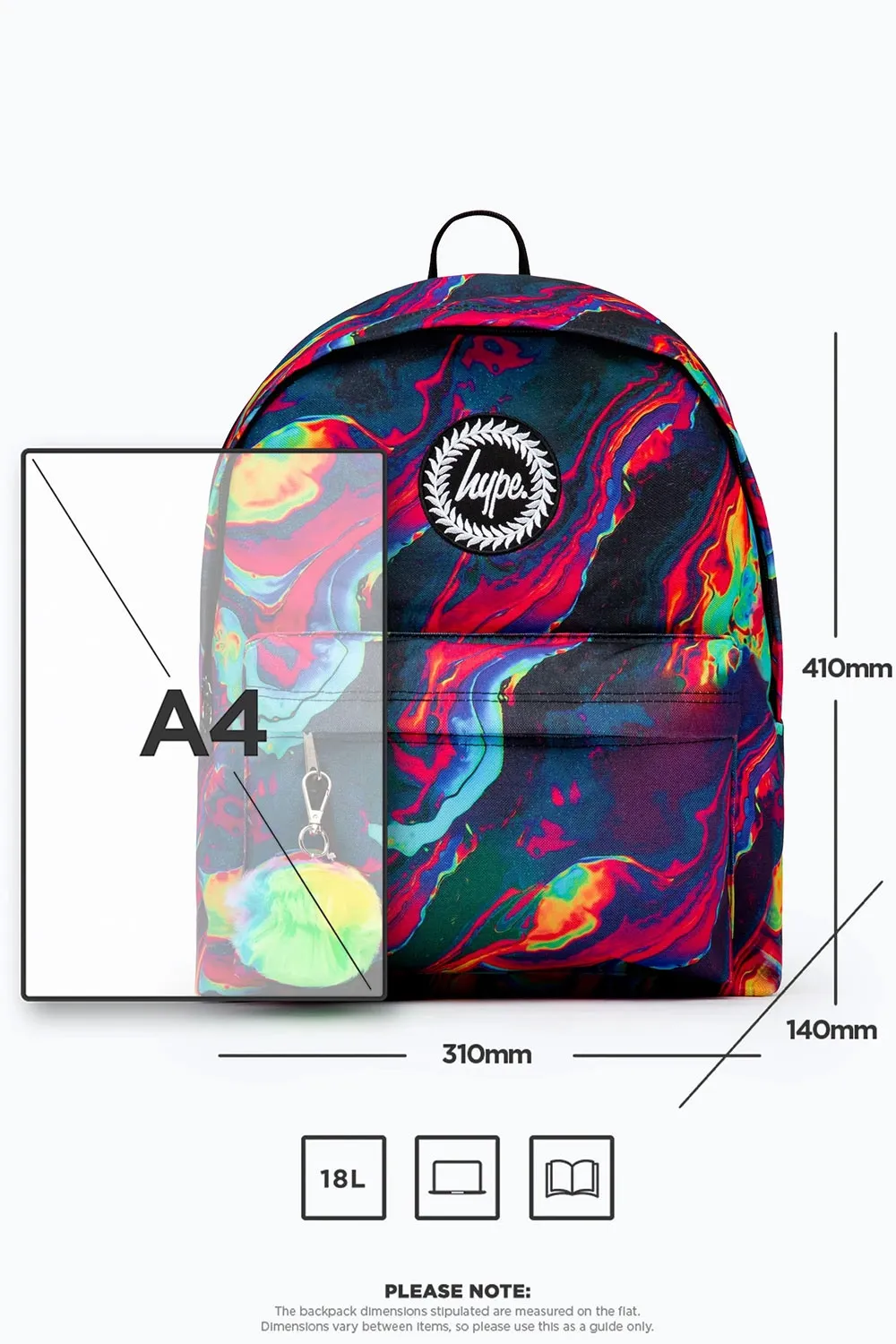 Hype Iridescent Infrared Marble 18L Backpack - Purple