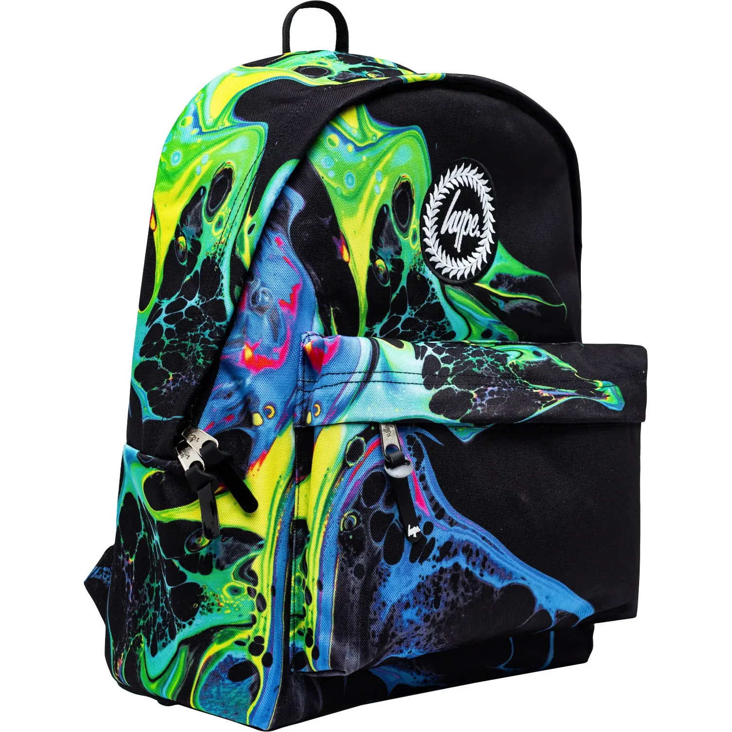 Hype Marble Ink Mini Crest Backpack - Black