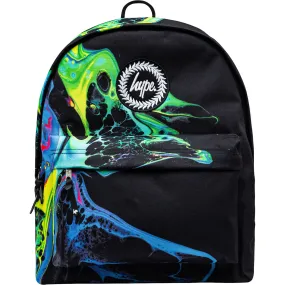 Hype Marble Ink Mini Crest Backpack - Black