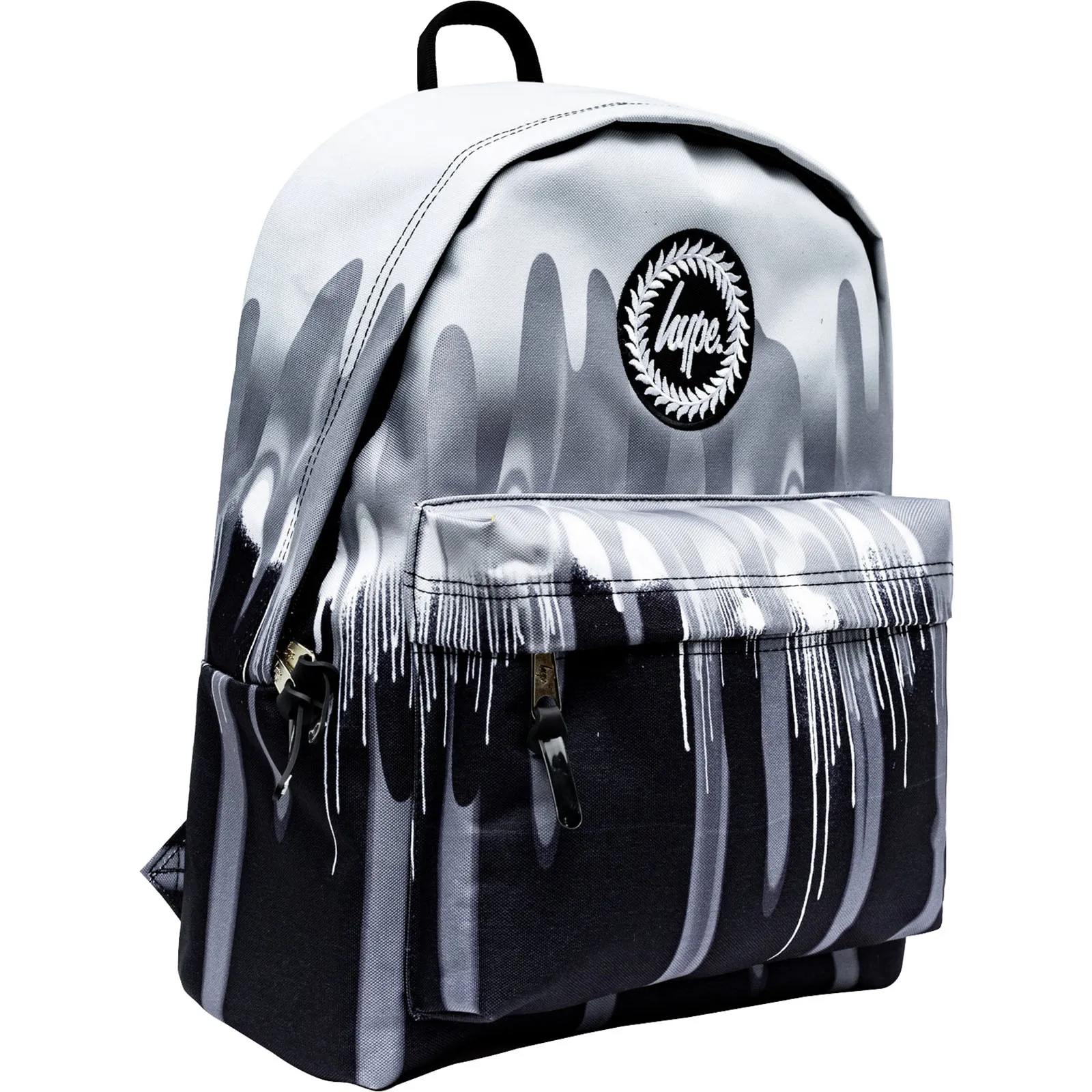 Hype Mono Gradient Drips Mini Crest Backpack - Black