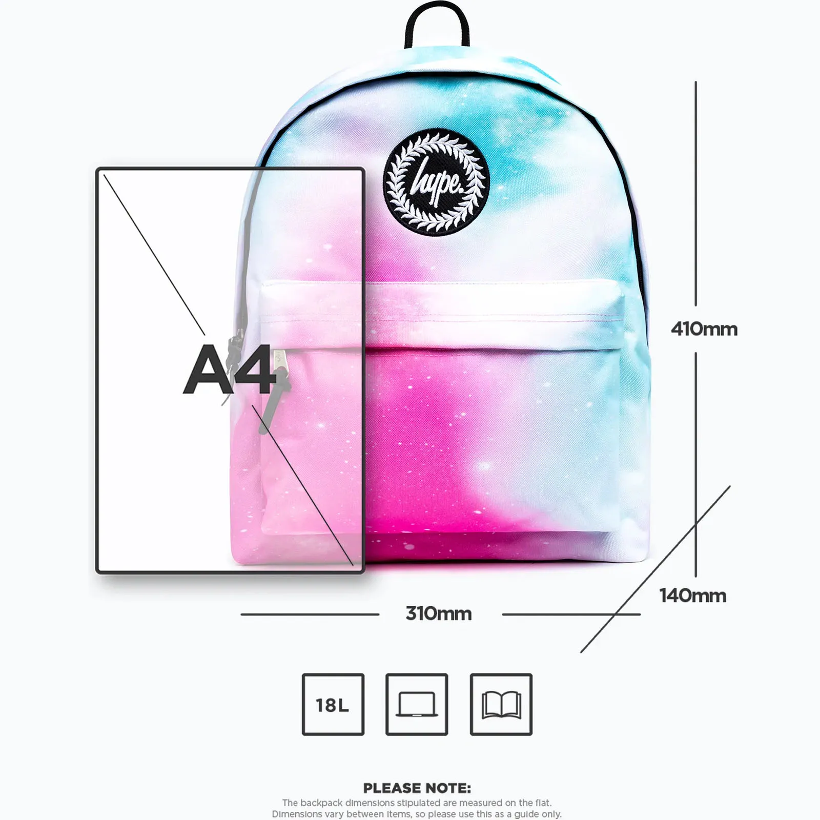 Hype Pastel Fade Script Backpack - Pink