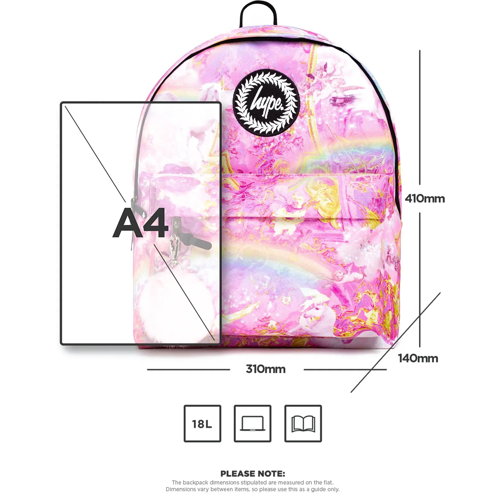 Hype Rainbow Unicorn Renaissance Backpack - Pink