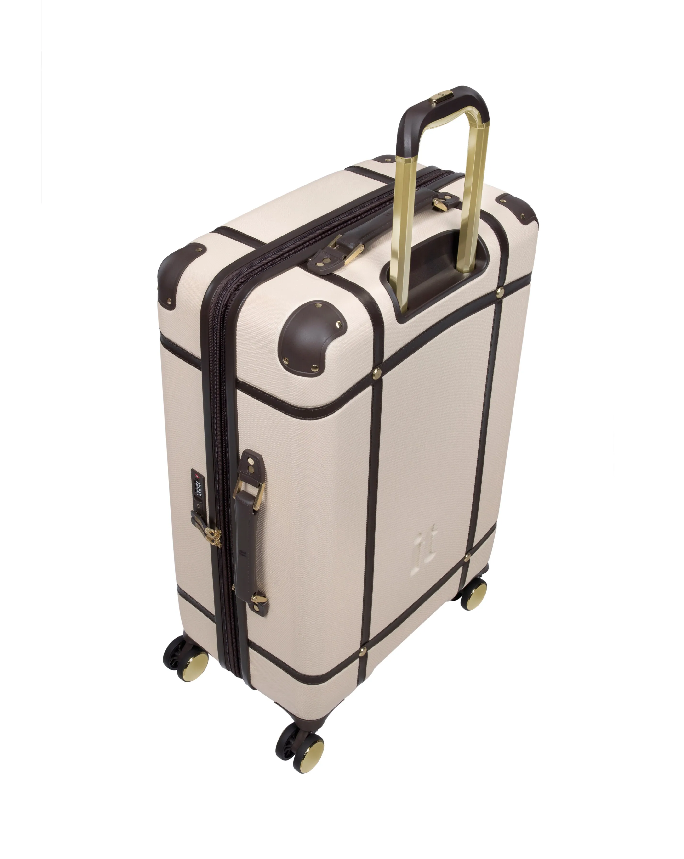 IT Luggage Superiority Cream Large Suitcase with TSA Lock | Simply Be