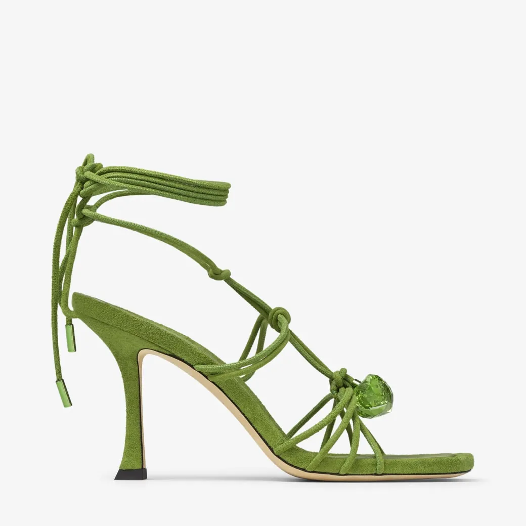 Jemma 90 Matcha Suede Sandals