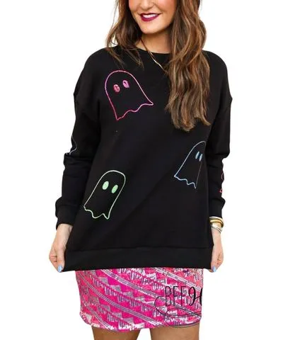 Jess Lea Sequin Ghost Pullover