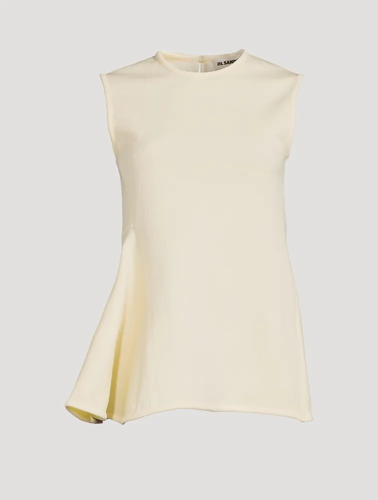 JIL SANDER Sleeveless Peplum Top