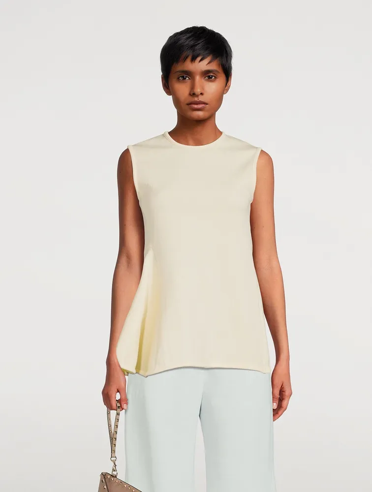 JIL SANDER Sleeveless Peplum Top