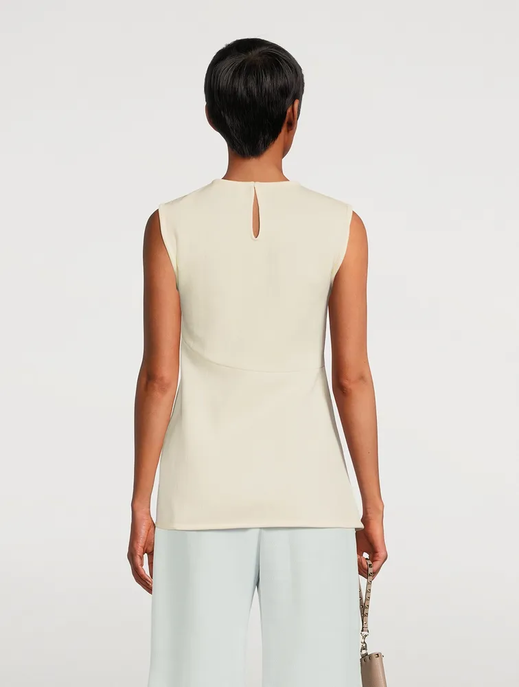 JIL SANDER Sleeveless Peplum Top