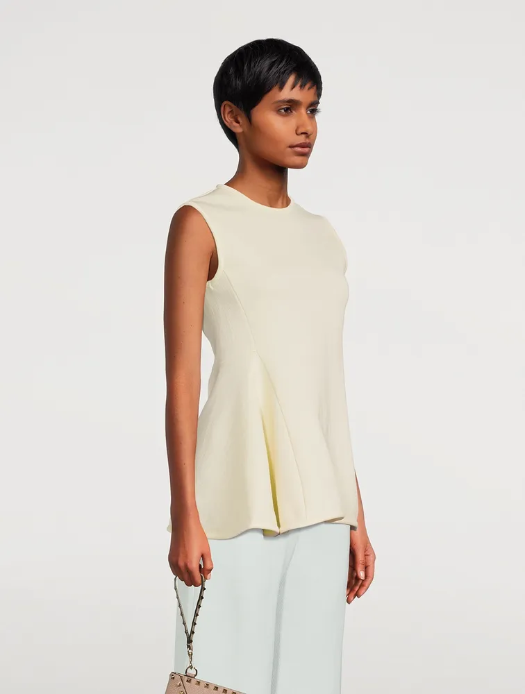 JIL SANDER Sleeveless Peplum Top