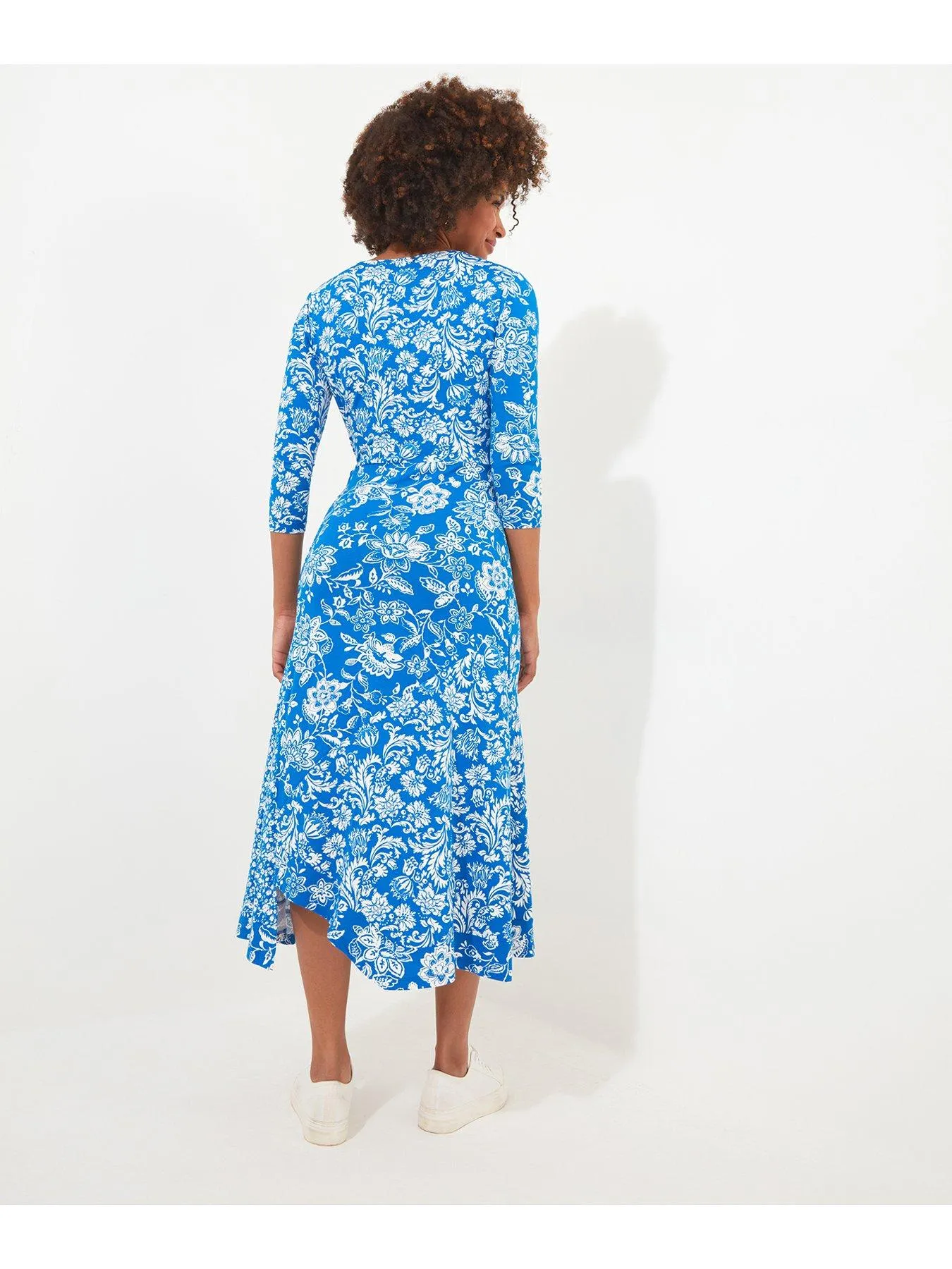 Joe Browns Floral Wrap Jersey Dress - Blue