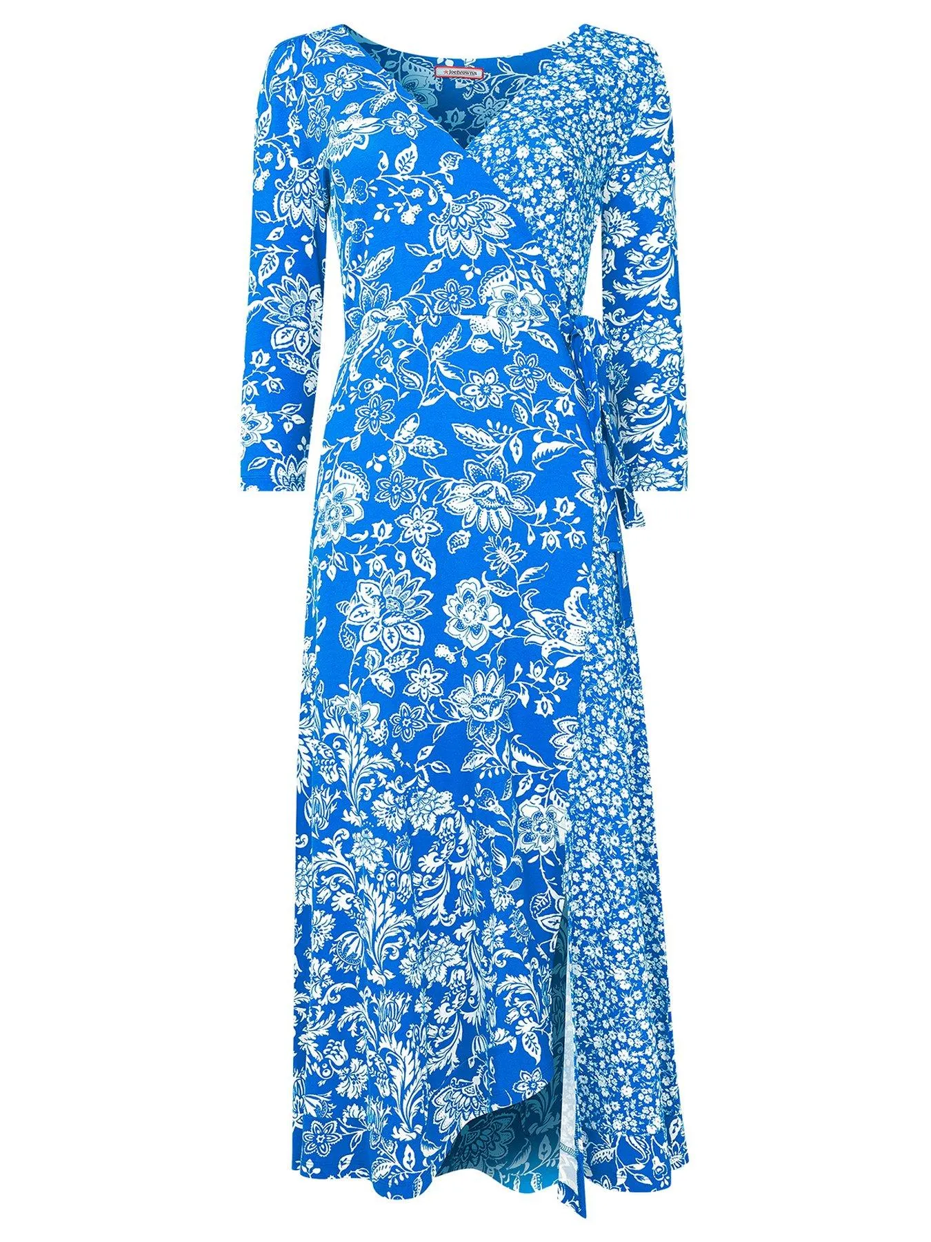 Joe Browns Floral Wrap Jersey Dress - Blue