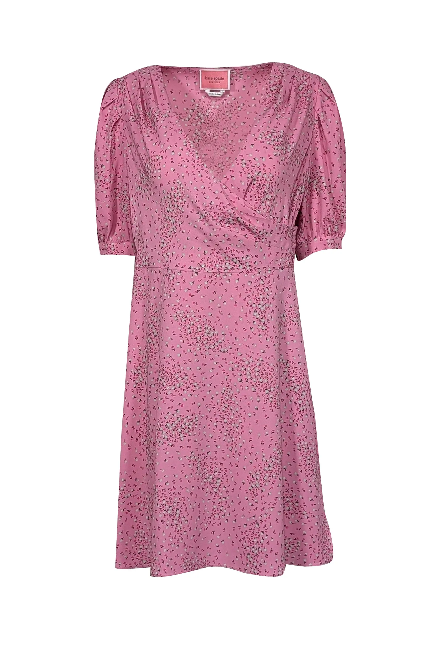 Kate Spade - Pink Meadow Print Wrap Dress Sz 6