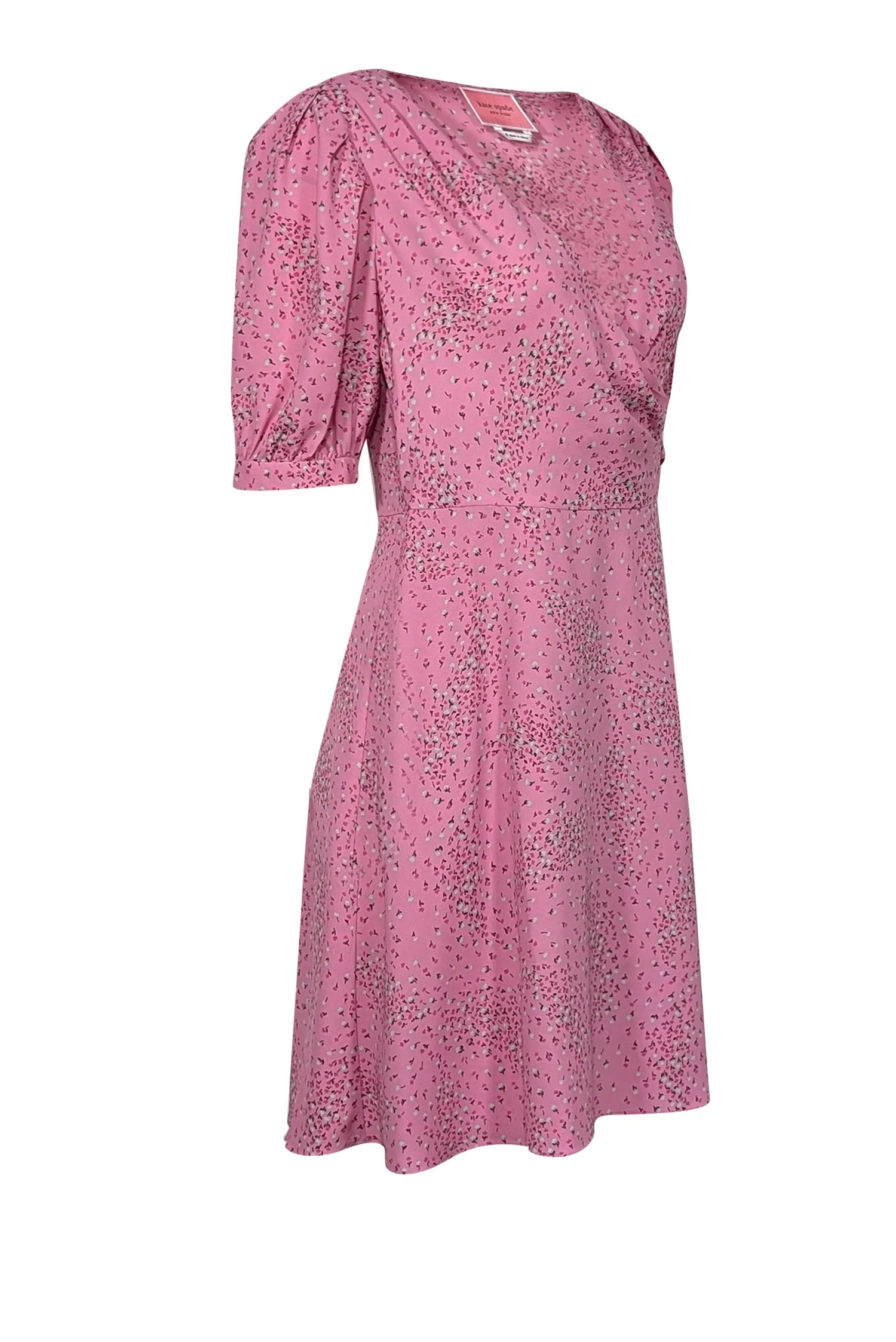 Kate Spade - Pink Meadow Print Wrap Dress Sz 6