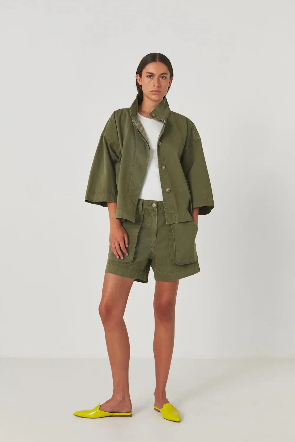 Katje Light Canvas Jacket - Army