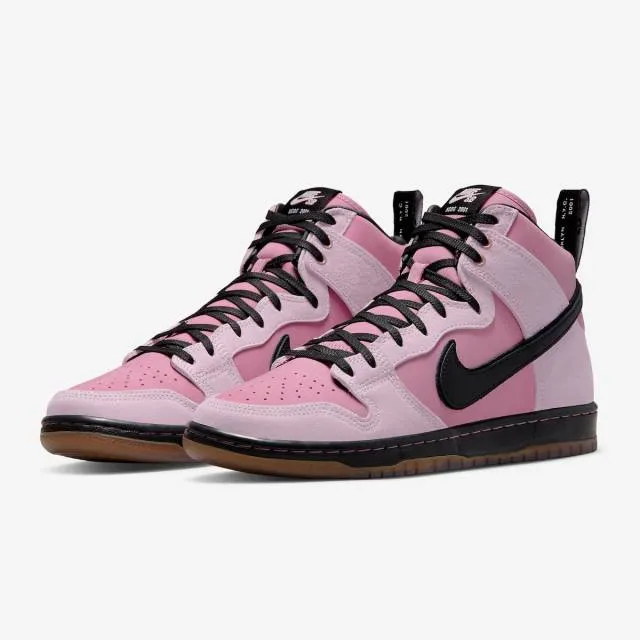 Kcdc x nike dunk high sb (20th anniversary/ black/ pink/ gum brown) men us 8-13 dh7742-600