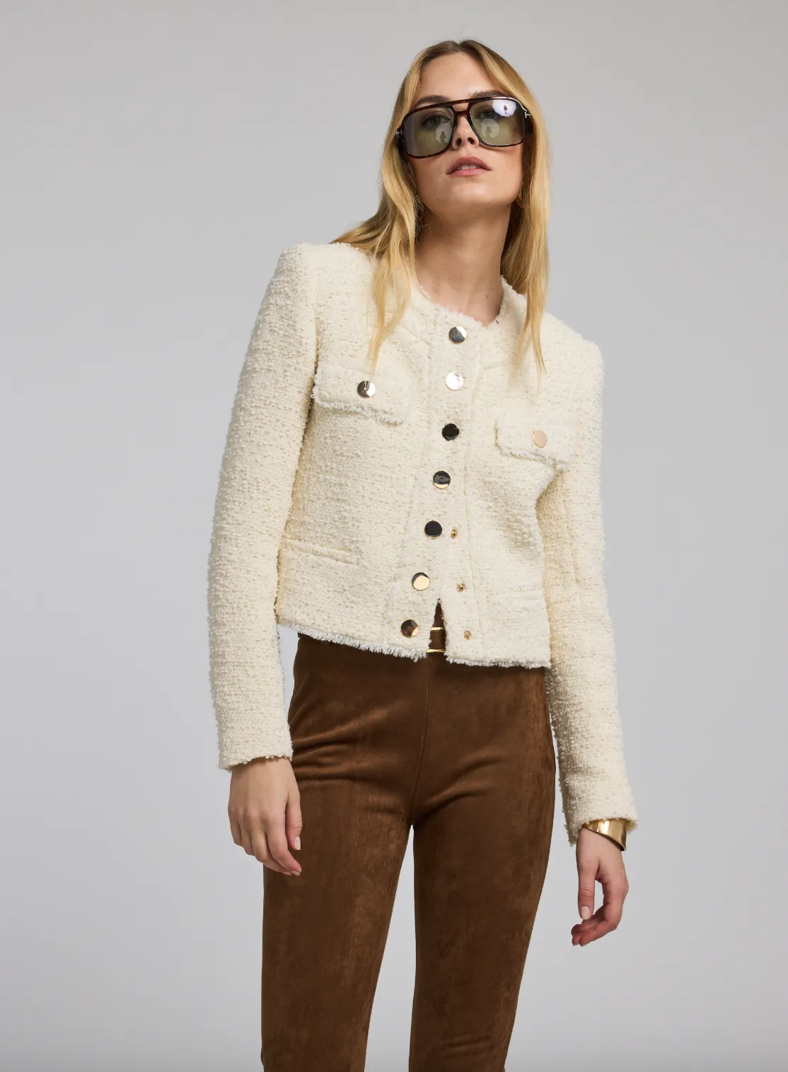 Kennedi Tweed Jacket - Cream