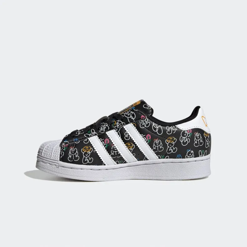 Kids' adidas Originals Superstar x James Jarvis (Core Black/Cloud White/Crew Yellow)