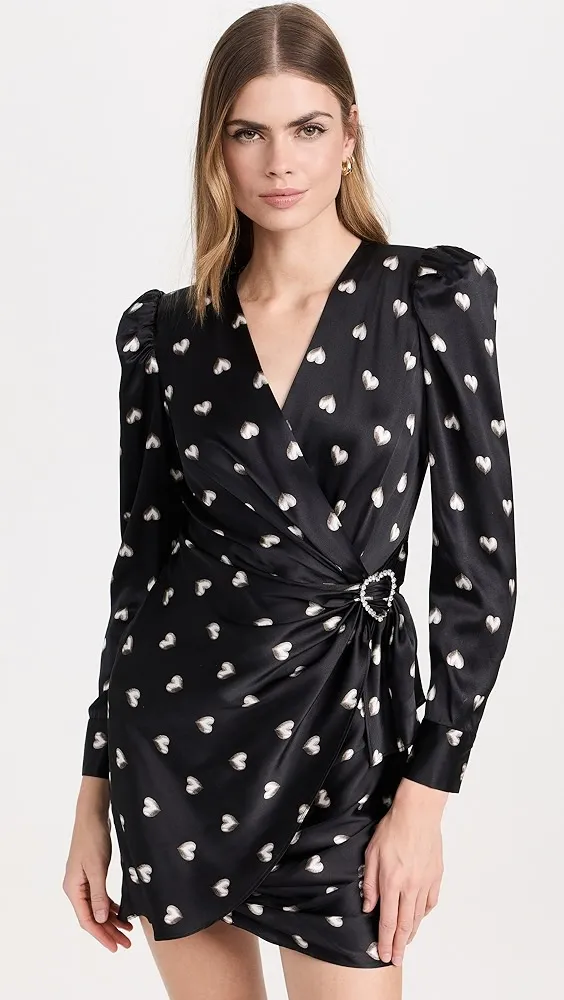 L'AGENCE   Clarice Wrap Dress with Buckle 